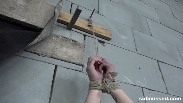 Fetish porn video - heels tied nude skinny babe Tyna vibed