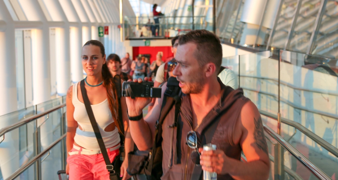 Arriving at destination crazy