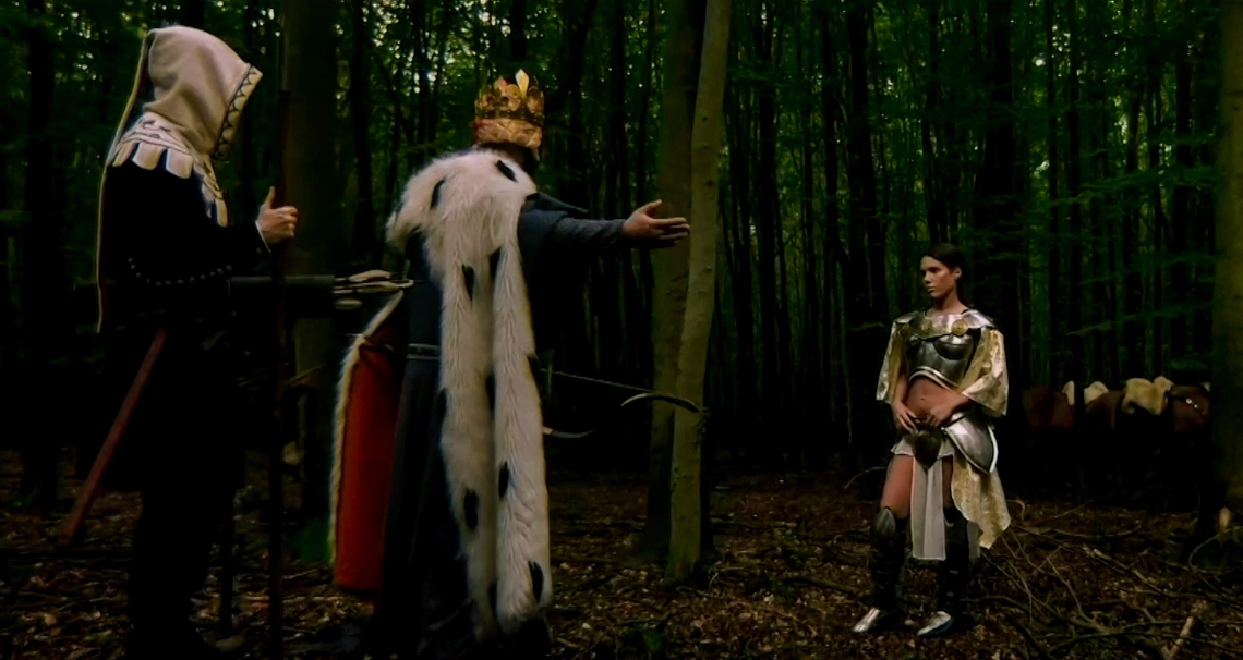 Lesbian warriors satisfy each other poster