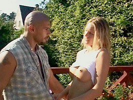 Blonde Girl Seduces the Gardener