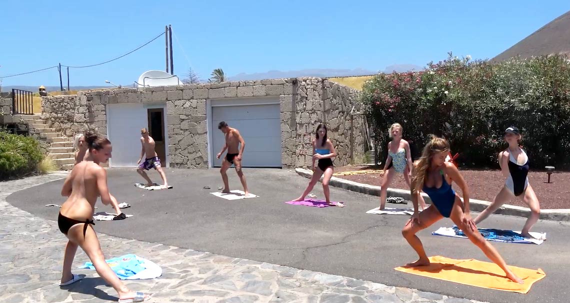 Yoga session fuck poster