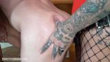 Pegging 3some at a Bar scene photo 5