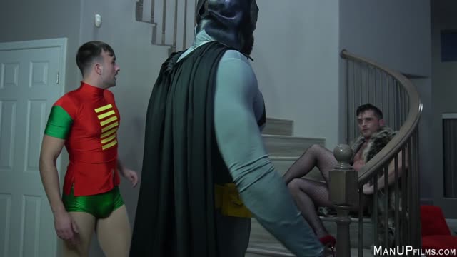 Fetish porn video - Batman fucking Robin bareback