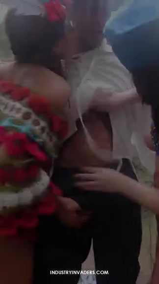 Thanksgiving threesome porn reel