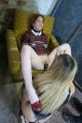 Femdom gagged scene photo 9