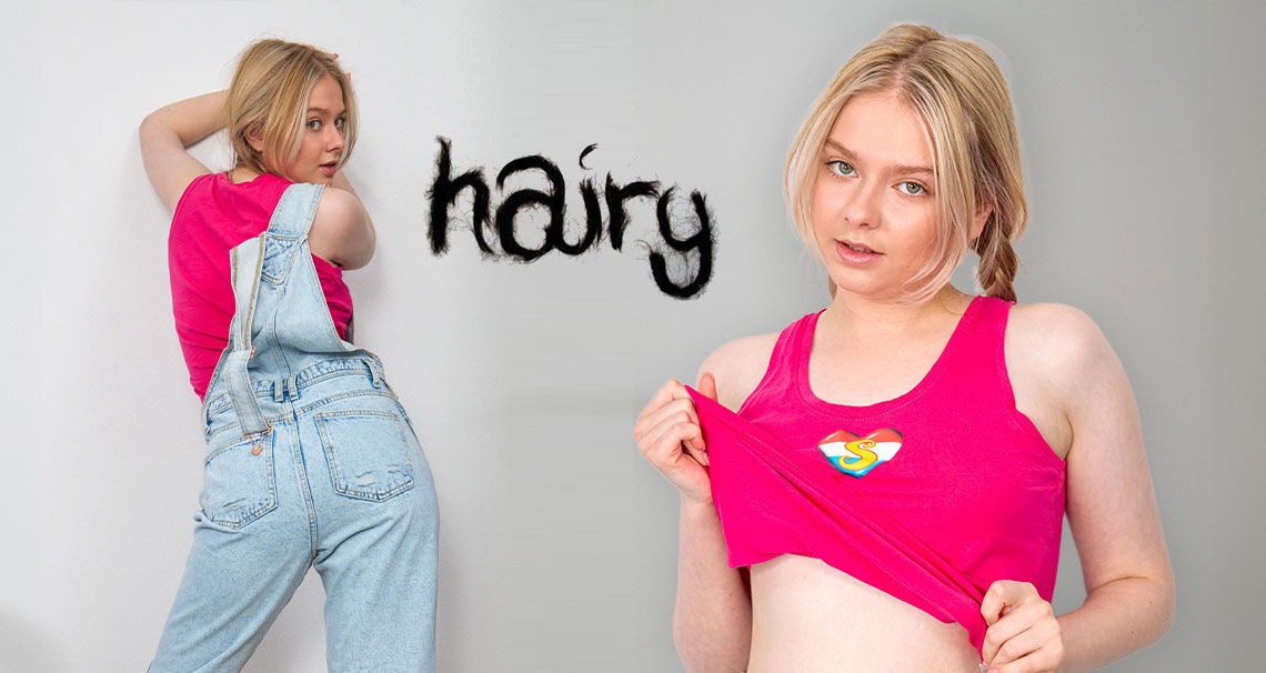 Hilary plays with her hot full bush 