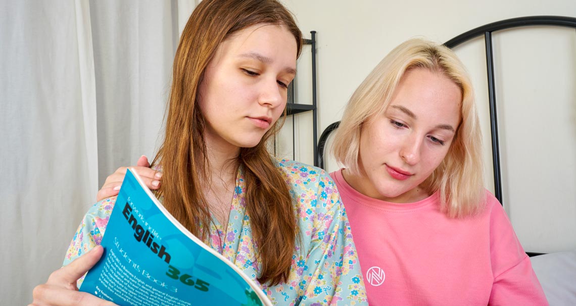 Kitty and Avrori learn how to spell pussy 