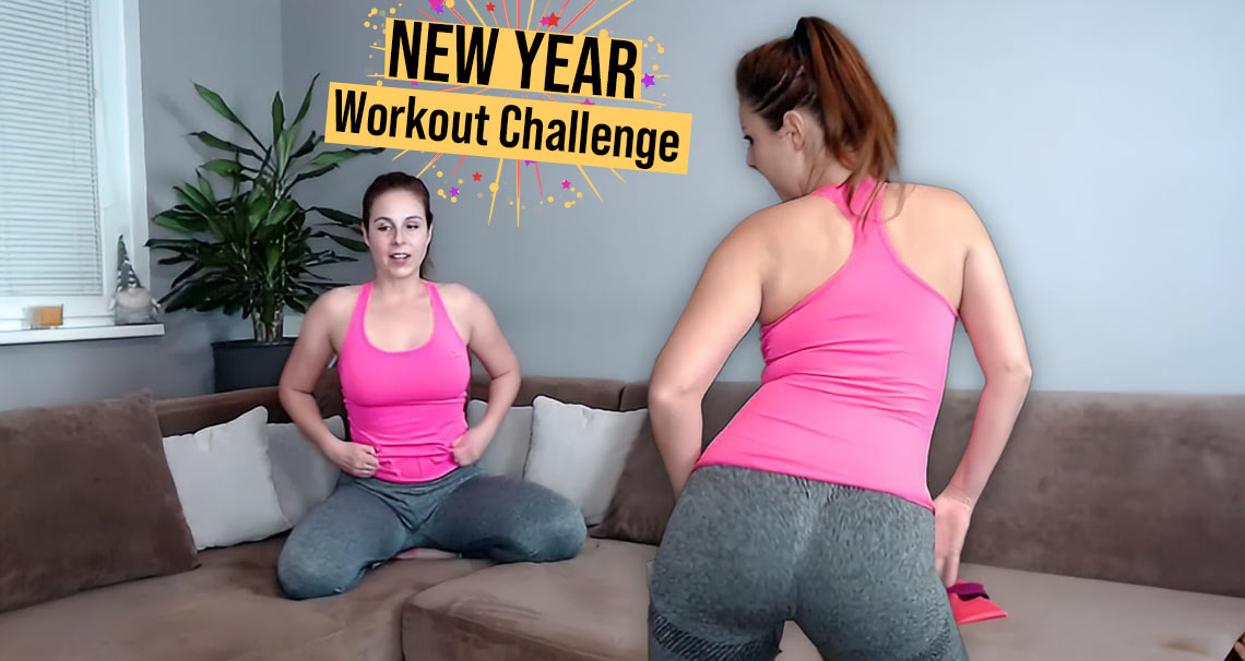 New Year workout challenge poster