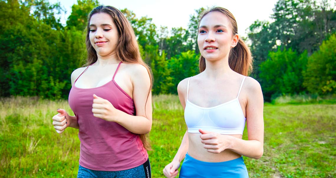 Nicole and Molly are too hot to run 