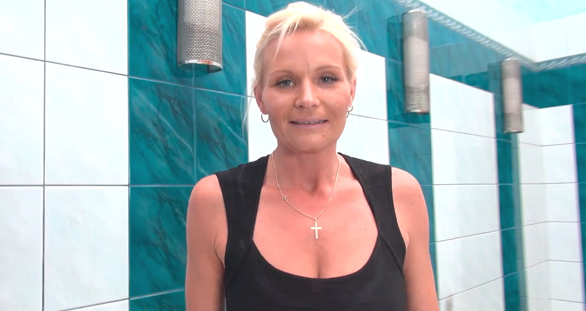 Caught without panties at work poster