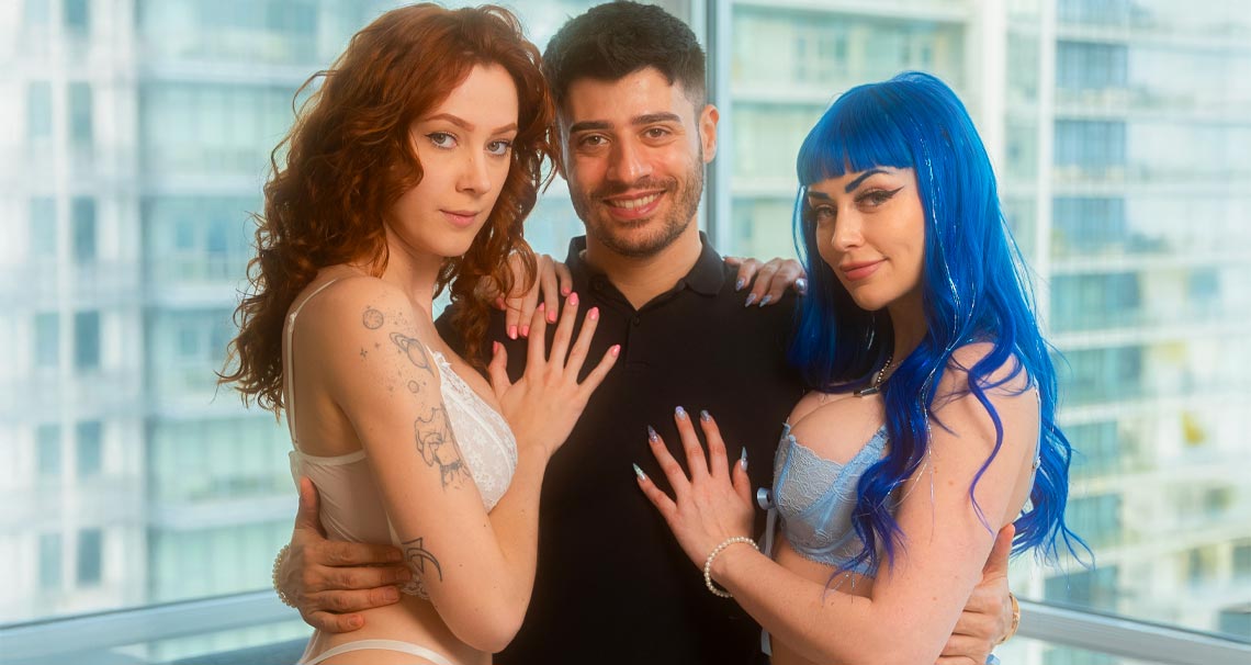 Penthouse intimate threesome