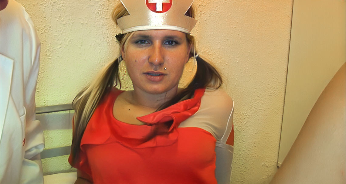 Blonde nurse gangbanged