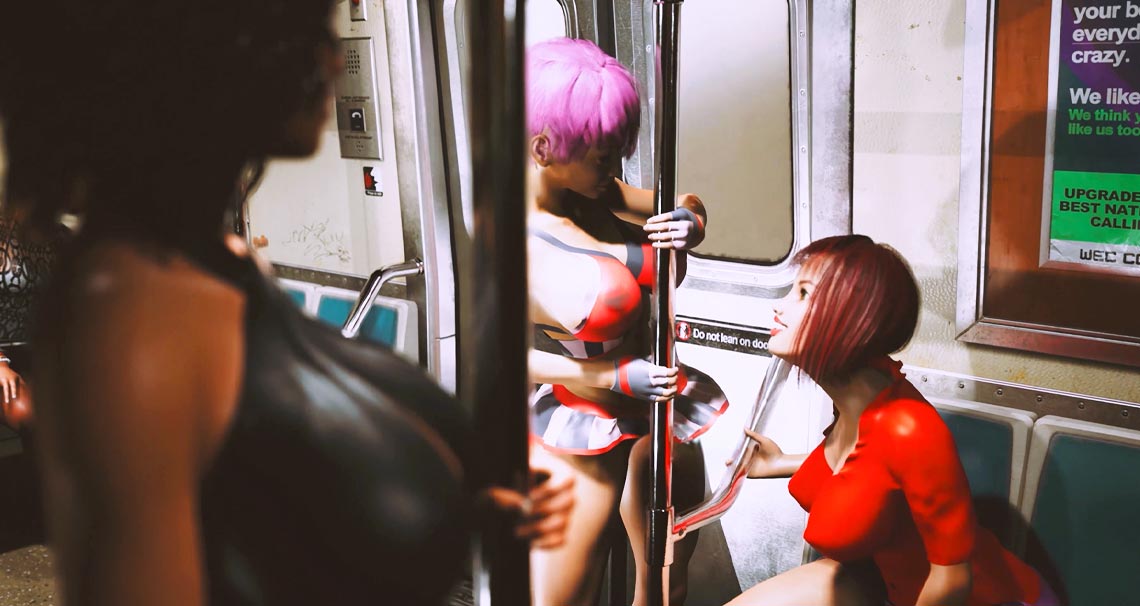 Futa sex in the train
