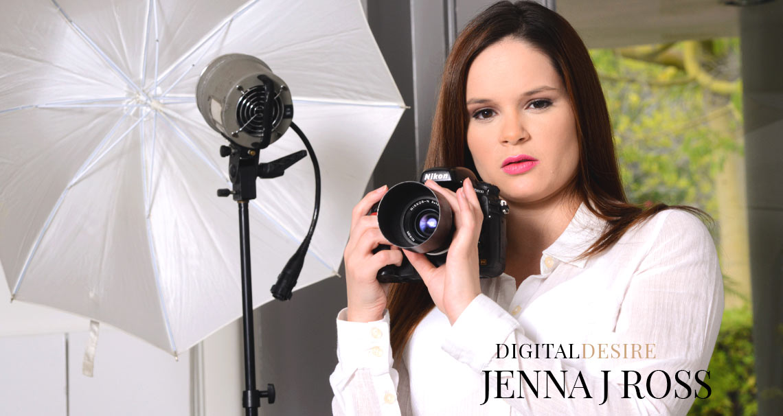 Jenna J Ross loses control during the photoshoot