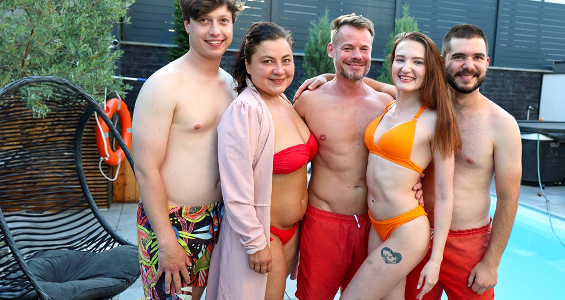 Bisexual home orgy - Part 1