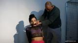 Slim submissive babe vibrated in ropes scene photo 1