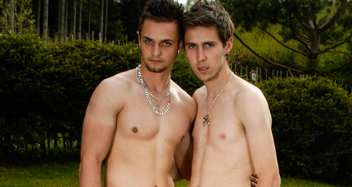 Two Garden Workers Barebacking in the Backyard