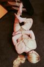 Blondy tied tit-grabbed and ballgagged scene photo 4