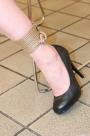 Chairtied cleavegagged dildoed vibed to cum scene photo 8