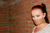 Emma hogtied mouthstuffed tapegagged scene photo 5