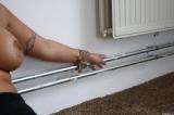 DeeDee chair-tied ballgagged tit-grabbed scene photo 8