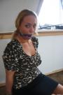DeeDee chair-tied ballgagged tit-grabbed scene photo 4