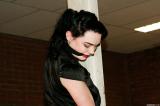 Lady in red Pole-tied cleavegagged scene photo 5