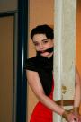 Lady in red Pole-tied cleavegagged scene photo 9