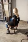 Dutch Girl Chair-tied Mouth Taped Struggling scene photo 4