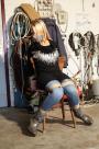 Dutch Girl Chair-tied Mouth Taped Struggling scene photo 6