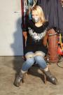 Dutch Girl Chair-tied Mouth Taped Struggling scene photo 9