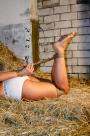 Natalie Hogtied Cleavegagged Haystack scene photo 6