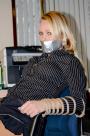 Secretary Tied To Chair Tapegagged scene photo 5