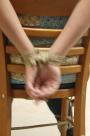 Linda Ray chairtied ballgagged tit-grabbed scene photo 6