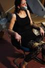 Distressed damsel chair-tied tapegagged scene photo 4