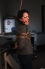 Steffi dangling on rope tightly ballgagged scene photo 4