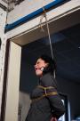 Steffi dangling on rope tightly ballgagged scene photo 6