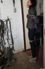 Steffi dangling on rope tightly ballgagged scene photo 7