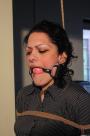 Steffi dangling on rope tightly ballgagged scene photo 8