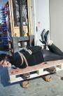 Steffi hogtied ballgagged forklifted scene photo 4