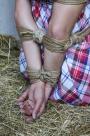 Looking for bound babes in a haystack scene photo 6