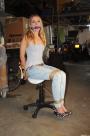 Girl chair-tied ballgagged tit-grabbed scene photo 3