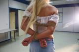Valeri bound gagged stripped tit-grabbed scene photo 9