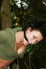 Vixen tied to a tree cleavegagged scene photo 6