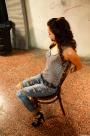 Chair-tied ballgagged struggling scene photo 10
