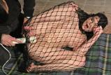 Alice trapped and dangling in net getting vibed scene photo 9