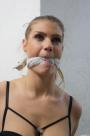 Ally bound cleavegagged in the basement scene photo 3