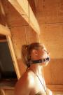 Ally on a string bound ballgagged tit-grabbed scene photo 5