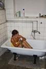 Jenny bound and tit-grabbed in bath scene photo 8