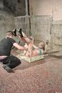 Angel Piaff caged bound cuffed gagged scene photo 10